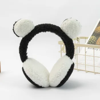 Roztomilá Panda Plyšové Uši Ucho Teplejšie Zimné Teplé chrániče sluchu pre Ženy, Mužov Earflap Vonkajšie Studenej Ochrany Slúchadlové chrániče Sluchu Kryt Nové