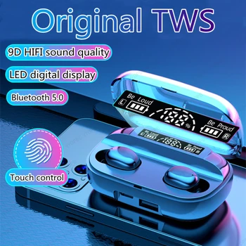 T6 TWS Bezdrôtové Slúchadlá bluetooth Slúchadlá Bluetooth-kompatibilné 5.0 Vodotesné Slúchadlá s Mikrofónom pre Xiao iPhone Slúchadlá