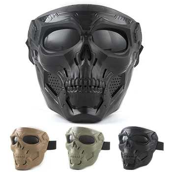Taktické Maska CS Ochranné Lebky Maska Nastaviteľné Plnú Tvár Lebky Maska pre Airsoft Paintball Cosplay vojnová hra Halloween