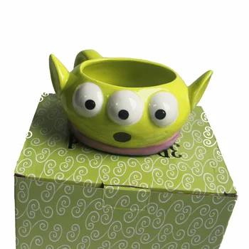 Tri-eyed Monster Cartoon Keramický Hrnček Roztomilý Tri-eyed Chlapec Vody, Mlieka Šálku Kávy Tvorivé Toy Story Drinkware