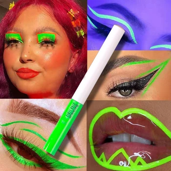 Ultra-jemné Neon Eye Liner Tekuté Očné linky Fluorescenčné Oči make-up Rýchlo Vyschnúť Potu Vodotesnými Oko Krása Módy Nové Ženy