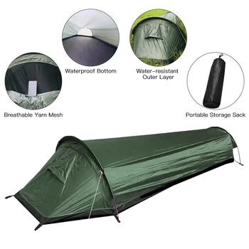 Ultralight Stan Backpacking Stan Outdoor Camping Spací Vak, Stan Ľahký Jednu Osobu Bivvy BagTent