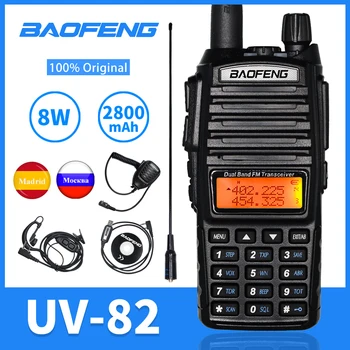 UV-82 Baofeng Walkie Talkie Dlhý Rad Dve PTT Duálne Pásmo VHF/UHF 136-174MHz & 400-520MHz 8W obojsmerné Vysielačky CB Ham Rádio Stanice