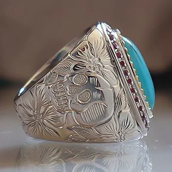 Veľkoobchod Šperky Pánske Šperky Zvláštnejšie Veci Estetické Doplnky Vintage Krúžky Robustný Krúžky Dve Tón Lebky Krúžok