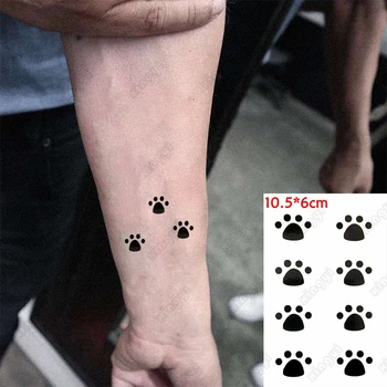 Voda Prenos Tetovanie Čierne Stopy Medveďa Packa Body Art Nepremokavé Dočasné Tetovanie Falošné Tetovanie Falsh Tatto pre Muža, Ženu, Deti