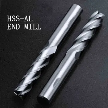 Vysoká rýchlosť hss Konci mlyn 2 3 4 flauty Vysokou Presnosťou HSS Konci Mlyny bielej ocele endmill fréza na frézovanie cnc rezacieho nástroja
