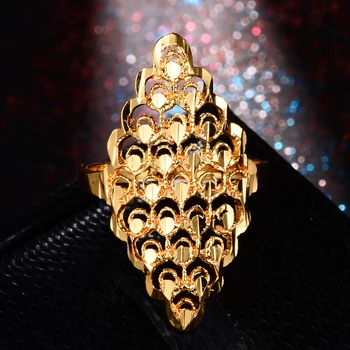 Wando Etnických Zlatá Farba Prstene Pre Ženy, Phoenix Design Dubaj Šperky, Zásnubné Resizable Etiópskej Phoenix Snubné Prstene