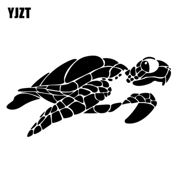 YJZT 17.8 CM×8.8 CM Zábavné Morská Korytnačka Plávanie Zvierat Auto Samolepky Odtlačkový Vinyl Nárazníka 13D-0942