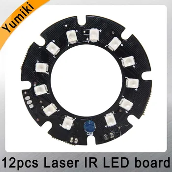 Yuniki Infračervené 12pcs Laser IR LED rada pre MTV Objektív CCTV IP kamery na nočné videnie (Priemer: 45mm)