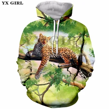 YX Dievča Krásu Prírodných Živočíšnych Leopard Hoodies 3d Tlač Gepard mikina s Kapucňou pre Mužov, Ženy Móda Mikina Športové Hoody Oblečenie