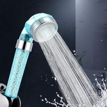 Zhang Ji Aniónové SPA 3-Vrstvový Filteration Sprcha Hlavu Úsporu Vody, Vaňa ABS Vysoký Tlak Modrá/Biela Ručné Sprchy Hlavu