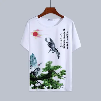 Čínsky Krajiny Umelecké Muži, Ženy, Deti T-shirt Streetwear Dávnych Nesmrteľný Prvky 3D Vytlačené Atrament-umývanie, T Košele Bežné Topy