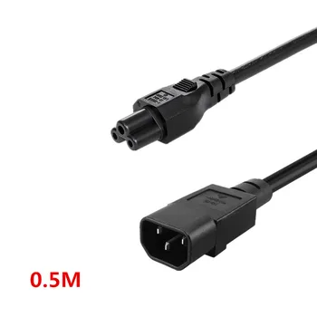 50 CM dĺžka IEC 320 C14 Samec Konektor do C5 Žena Kábel Adaptéra IEC 3 Pin Male na C5 ,PDU UPS Power Converter Kábel