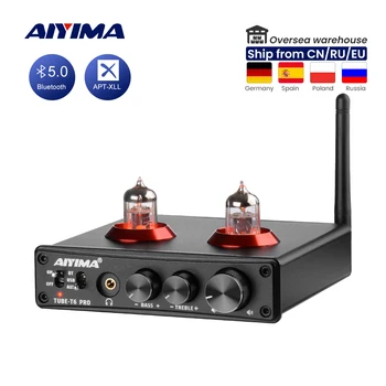 AIYIMA Audio T6 Pro Vákuové Žlče Trubice slúchadlový Predzosilňovač Predzosilňovač DAC CM6642 QC3008 Bluetooth 5.0 APTX PC-USB RCA 24bit/192kHz