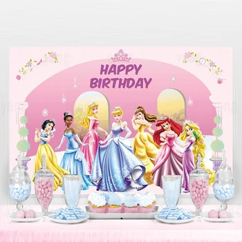 Disney Ružová Princezná Šípková Ruženka Aurora Pozadie Strany Dodávky Foto Pozadia Narodeniny Dieťa Sprcha Banner Dekorácie