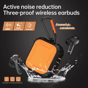 KINGSTAR ANC TWS Bluetooth 5.0 Slúchadlá Bezdrôtové Slúchadlá S Mikrofónom Stereo Potlačením Hluku Nepremokavé Športové Slúchadlá Slúchadlá
