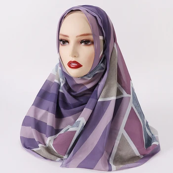 Moslimské Šifón Hidžáb Šály, Šátek Ženy Farbou Hlavy Zábaly Ženy Hijabs Šatky Dámske Foulard Femme Moslimských Závoj