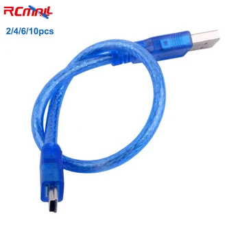 RCmall 2/4/6/10Pcs Mini USB Kábel 30 cm pre Arduino NANO