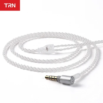 TRN A2 Strieborné Pozlátené Slúchadlový Kábel 3,5 mm HIFI Slúchadlá MMCX/2Pin Konektor Použite Na TRN V10 V20 MT1 TA1 ST1 ST2